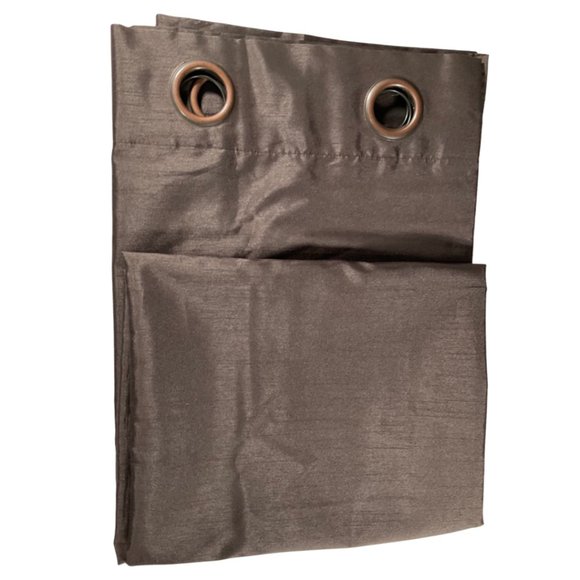 Brown Grommet Curtains w/ Lining - 2 Panels - Picture 1 of 2